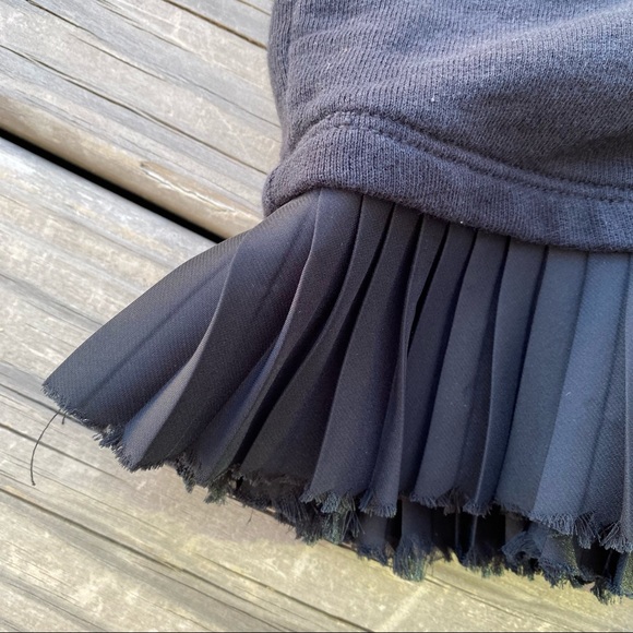 J. Crew  Pleated Ruffle Hem Peplum Long Sleeve Top - Picture 3 of 9